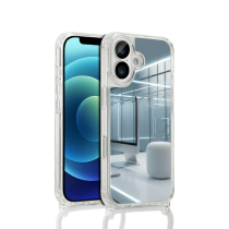 COVERME Coque Miroir iPhone 14 Plus (Cordon Blanc)